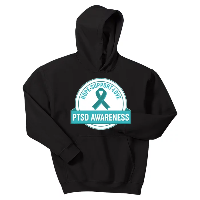 PTSD Awareness Hope Support Love Kids Hoodie