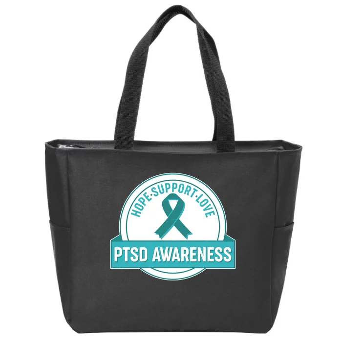 PTSD Awareness Hope Support Love Zip Tote Bag