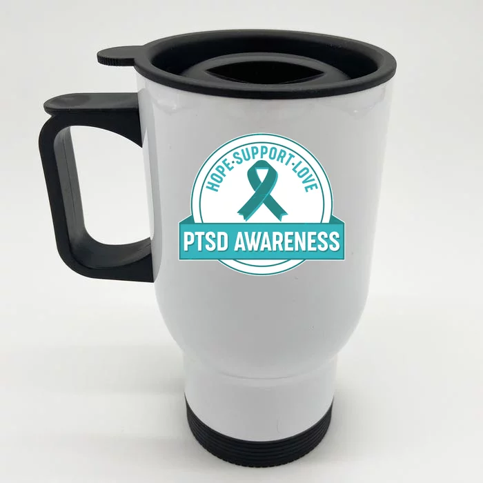 PTSD Awareness Hope Support Love Front & Back Stainless Steel Travel Mug