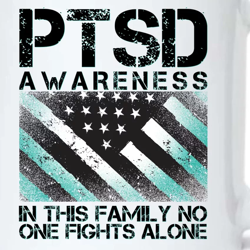 PTSD Awareness In This Family No One Fights Alone Black Color Changing Mug