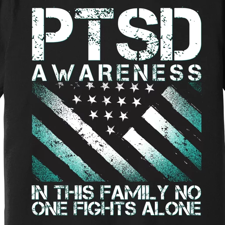 PTSD Awareness In This Family No One Fights Alone Premium T-Shirt