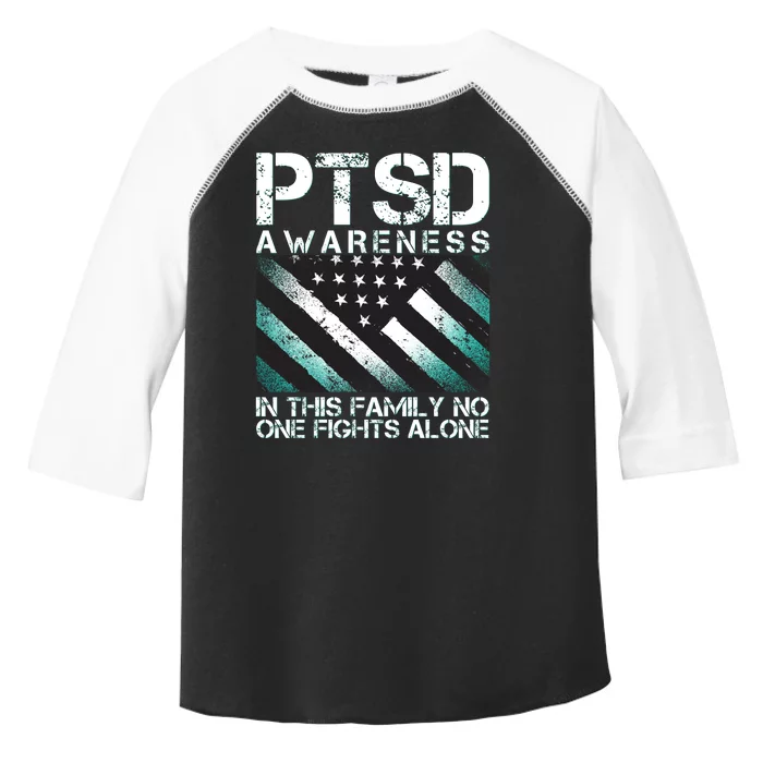 PTSD Awareness In This Family No One Fights Alone Toddler Fine Jersey T-Shirt