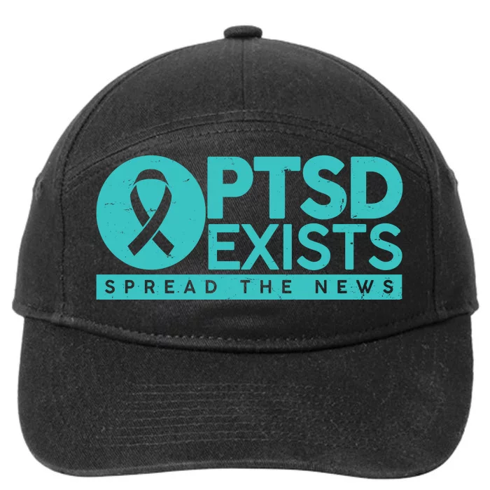 PTSD Exists Spread The News 7-Panel Snapback Hat