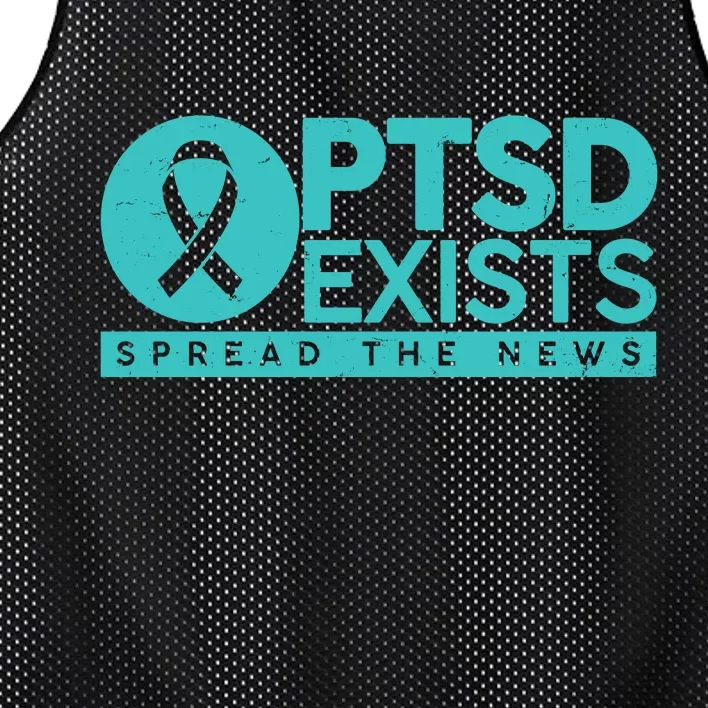 PTSD Exists Spread The News Mesh Reversible Basketball Jersey Tank