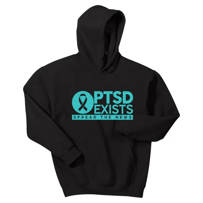 PTSD Exists Spread The News Kids Hoodie