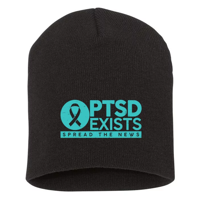 PTSD Exists Spread The News Short Acrylic Beanie