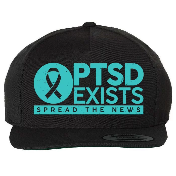 PTSD Exists Spread The News Wool Snapback Cap