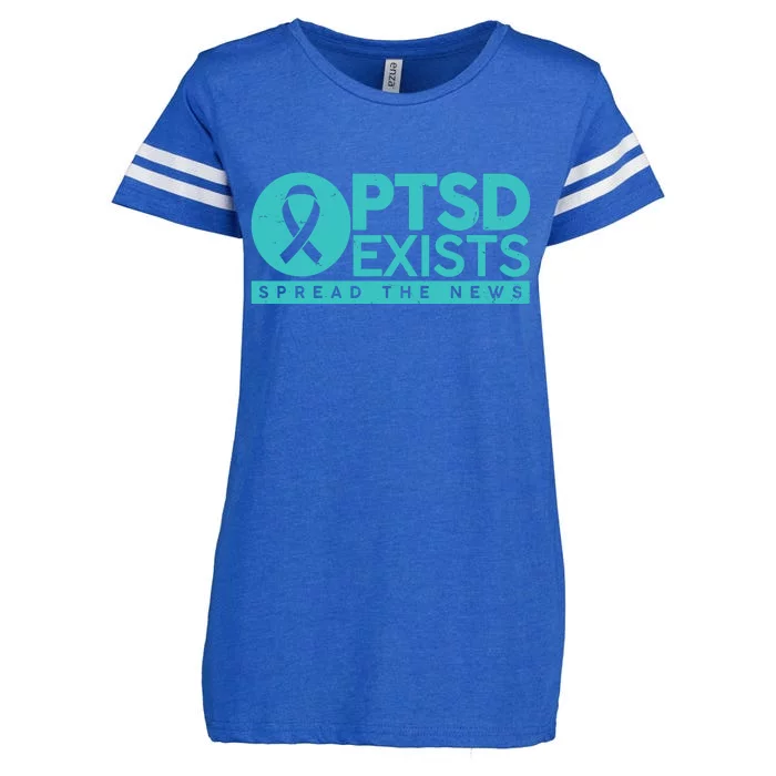 PTSD Exists Spread The News Enza Ladies Jersey Football T-Shirt