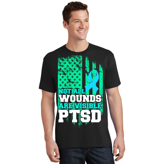 PTSD Flag Not All Wounds Are Visible T-Shirt