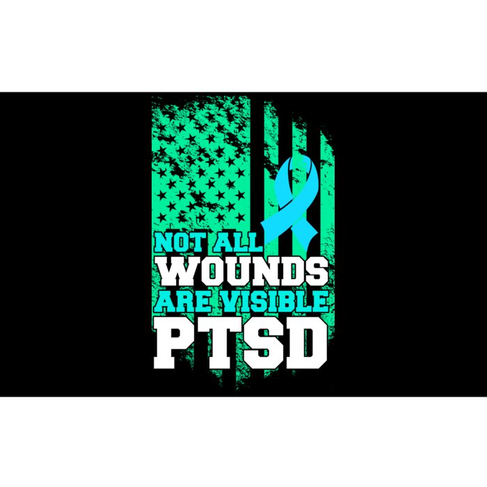 PTSD Flag Not All Wounds Are Visible Bumper Sticker