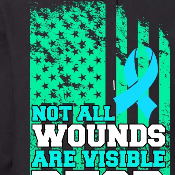 PTSD Flag Not All Wounds Are Visible Premium Hoodie