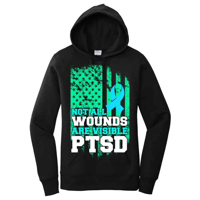 PTSD Flag Not All Wounds Are Visible Women's Pullover Hoodie