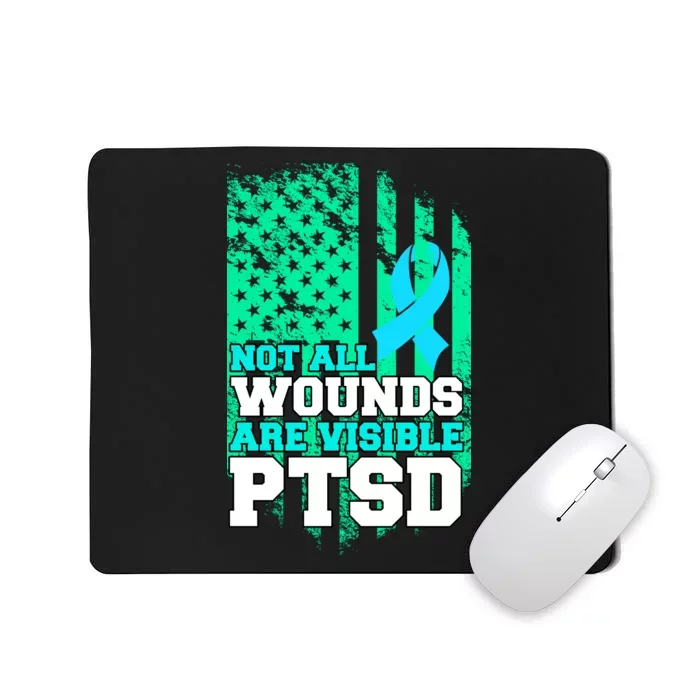 PTSD Flag Not All Wounds Are Visible Mousepad