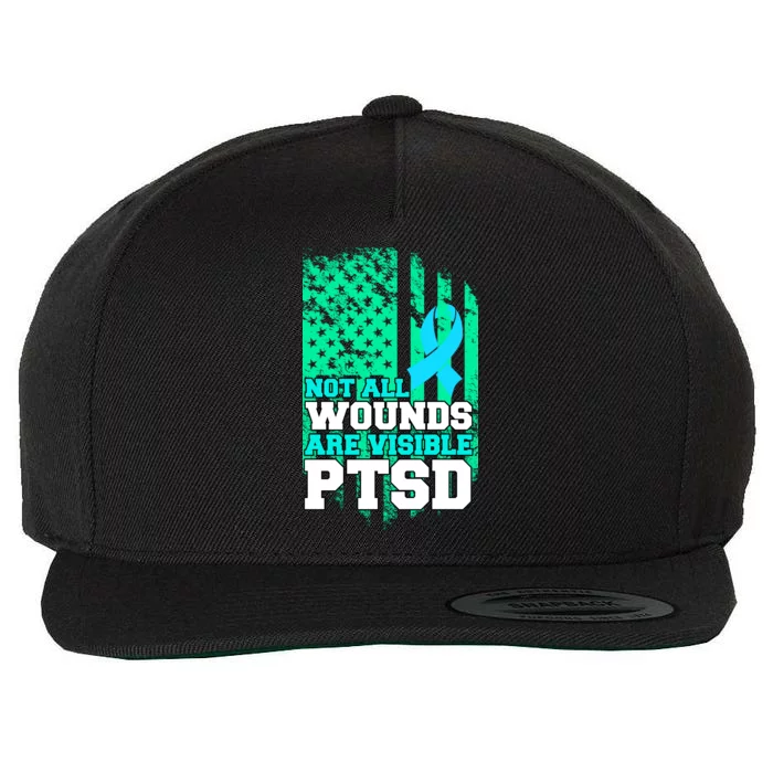 PTSD Flag Not All Wounds Are Visible Wool Snapback Cap