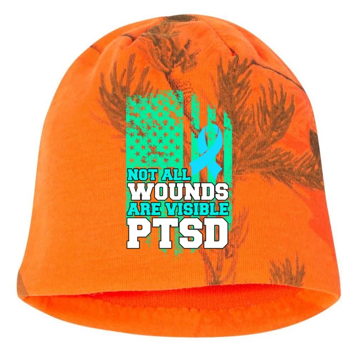 PTSD Flag Not All Wounds Are Visible Kati - Camo Knit Beanie