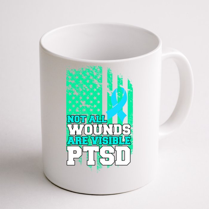 PTSD Flag Not All Wounds Are Visible Front & Back Coffee Mug