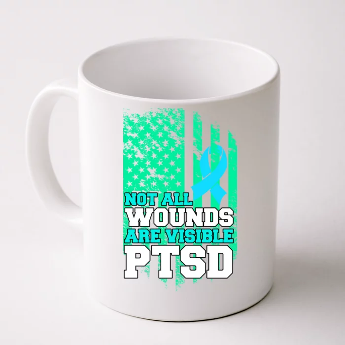 PTSD Flag Not All Wounds Are Visible Front & Back Coffee Mug