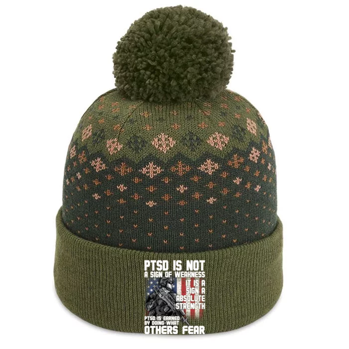 PTSD Is Not A Sign Of Weakness Support Military Troops The Baniff Cuffed Pom Beanie