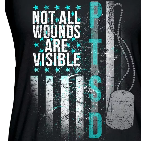 PTSD Veteran Not All Wounds Are Visible Ladies Essential Flowy Tank