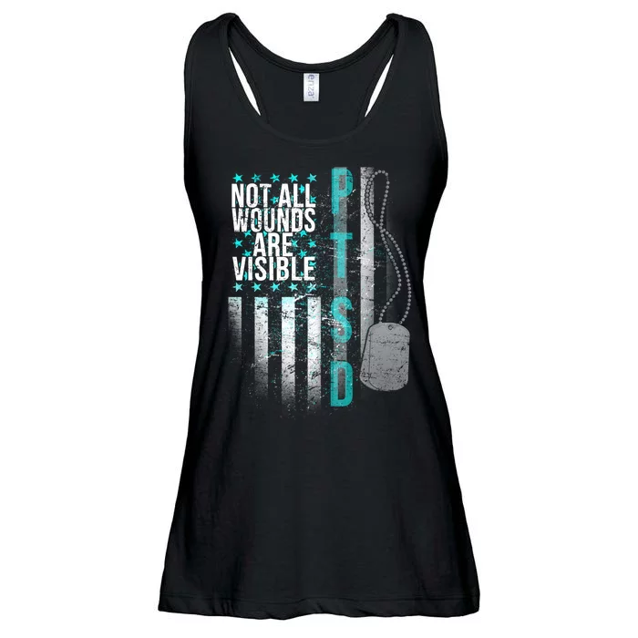 PTSD Veteran Not All Wounds Are Visible Ladies Essential Flowy Tank