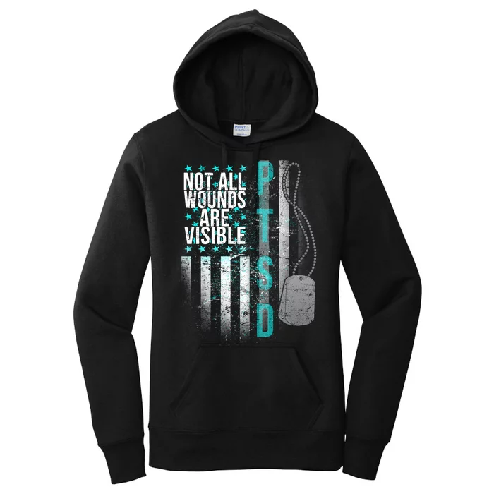 PTSD Veteran Not All Wounds Are Visible Women's Pullover Hoodie