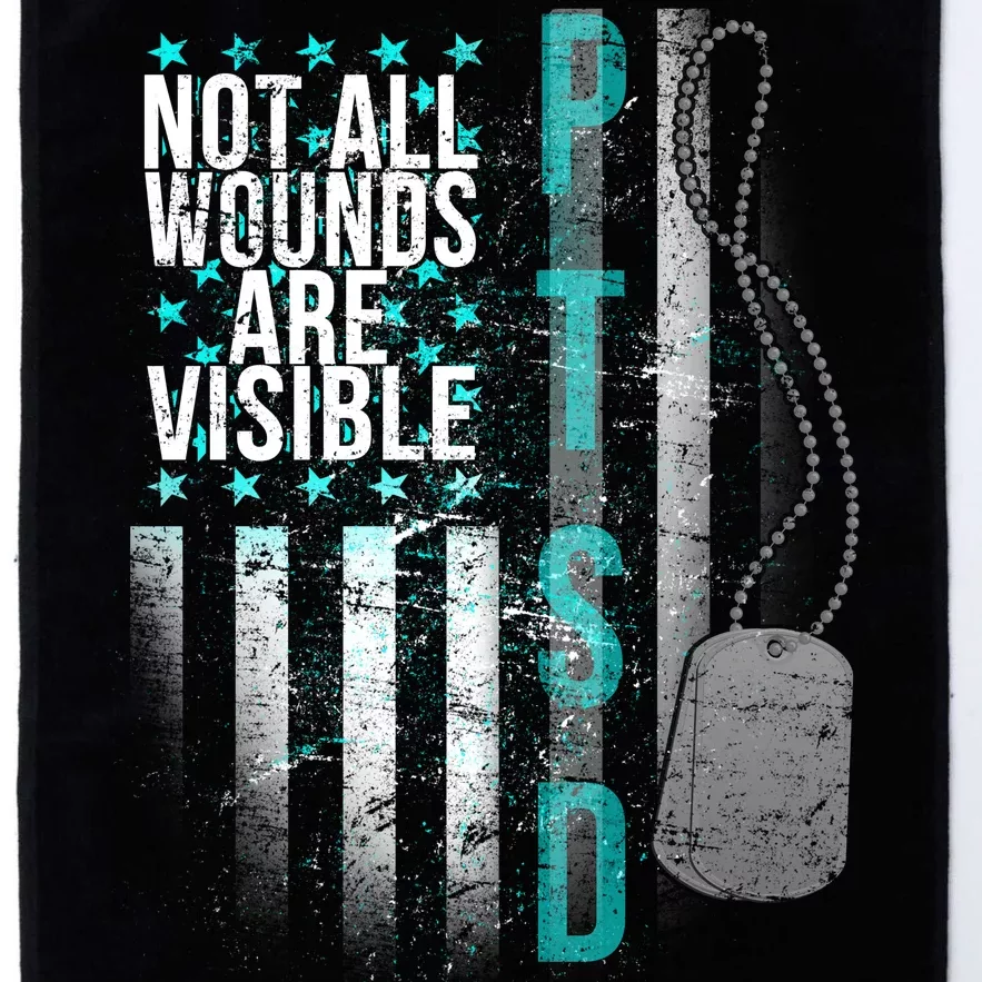 PTSD Veteran Not All Wounds Are Visible Platinum Collection Golf Towel