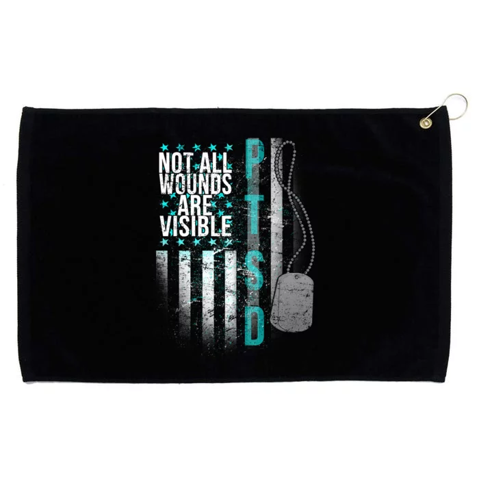 PTSD Veteran Not All Wounds Are Visible Grommeted Golf Towel