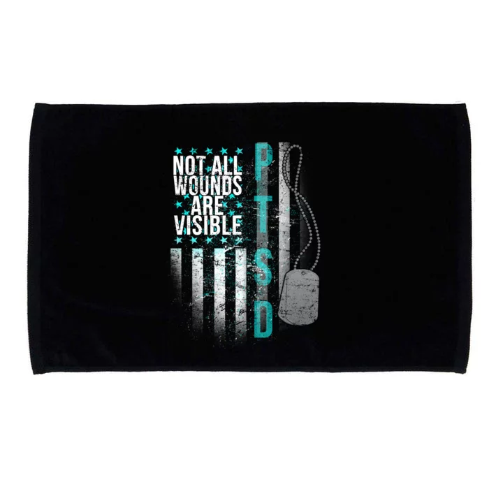 PTSD Veteran Not All Wounds Are Visible Microfiber Hand Towel