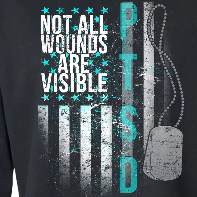 PTSD Veteran Not All Wounds Are Visible Cropped Pullover Crew