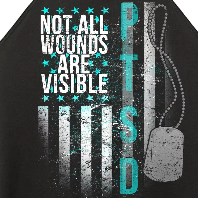 PTSD Veteran Not All Wounds Are Visible Women’s Perfect Tri Rocker Tank