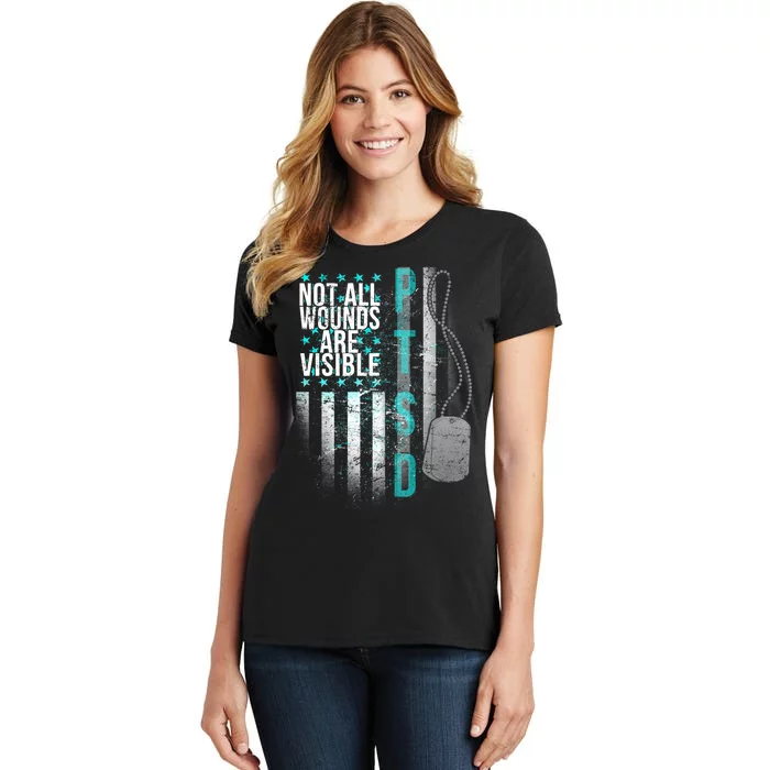 PTSD Veteran Not All Wounds Are Visible Women's T-Shirt