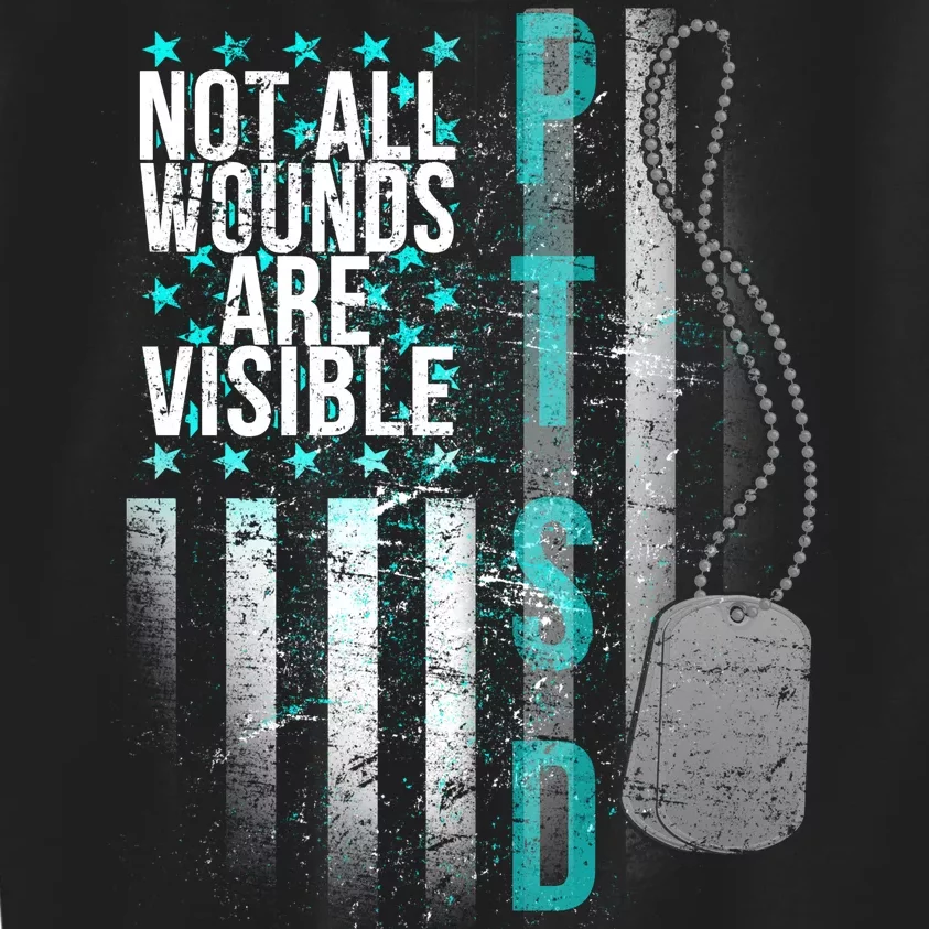 PTSD Veteran Not All Wounds Are Visible Kids Sweatshirt