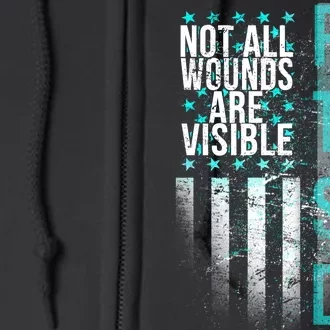 PTSD Veteran Not All Wounds Are Visible Full Zip Hoodie