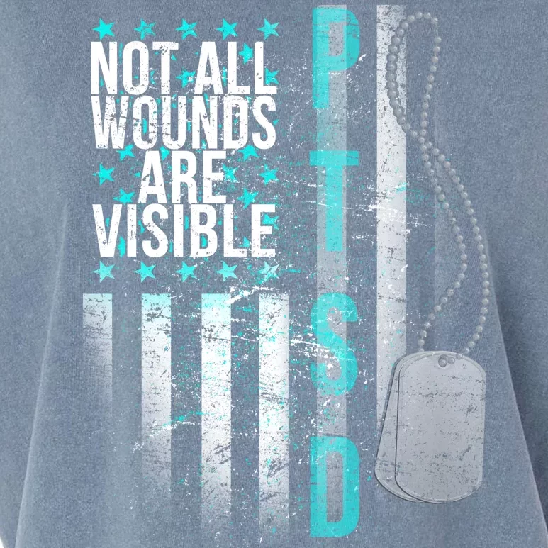 PTSD Veteran Not All Wounds Are Visible Garment-Dyed Women's Muscle Tee