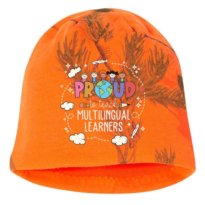 Proud To Teach Multilingual Learner Esl English Teacher Kati - Camo Knit Beanie