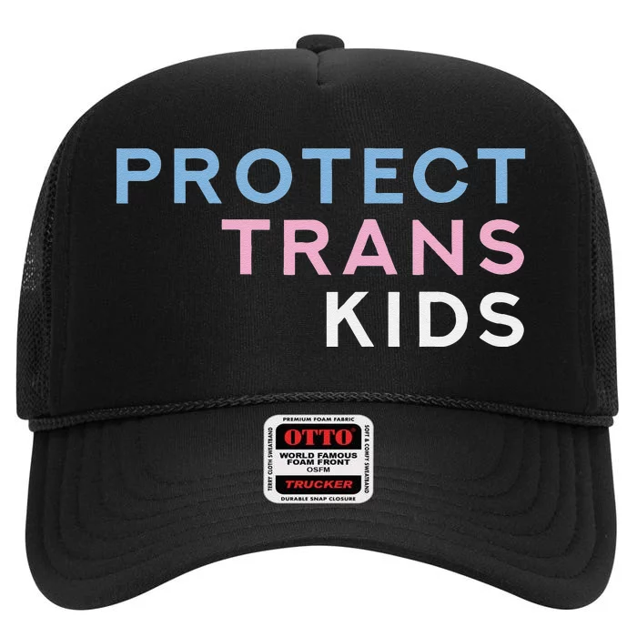 Protect Transg Transsexual High Crown Mesh Trucker Hat