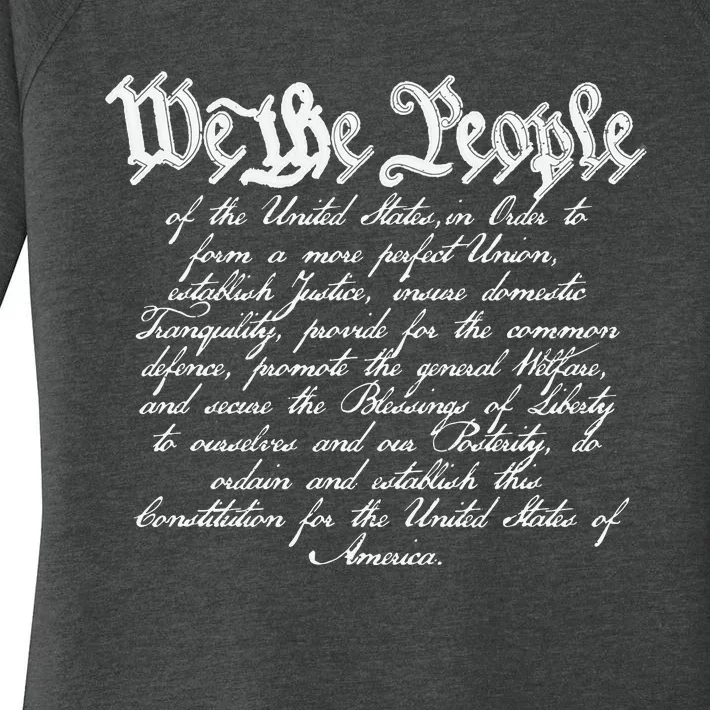 Preamble To The Us Constitution 4th Of July We The People Women's Perfect Tri Tunic Long Sleeve Shirt