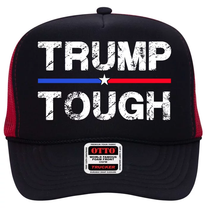 Patriotic Trump Tough Usa High Crown Mesh Trucker Hat