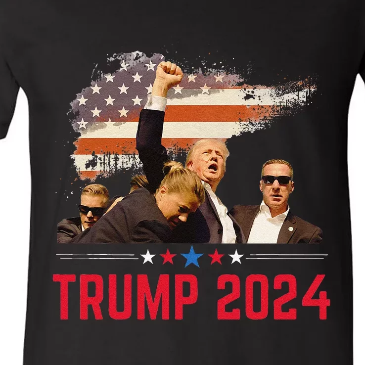 President Trump Trending Political Trump 2024 Election Gift V-Neck T-Shirt