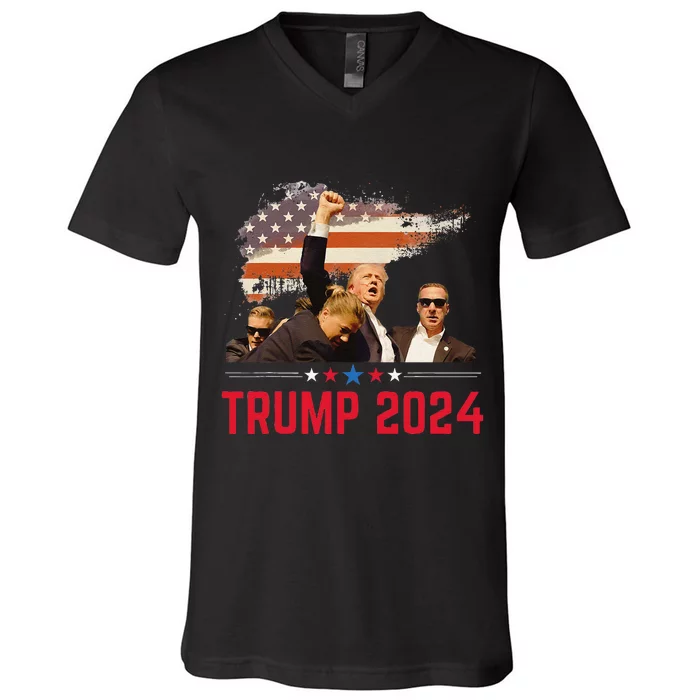 President Trump Trending Political Trump 2024 Election Gift V-Neck T-Shirt