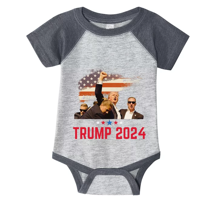 President Trump Trending Political Trump 2024 Election Gift Infant Baby Jersey Bodysuit