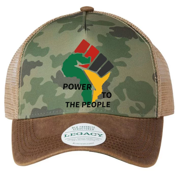 Power To The People Black Power Fist Civil Rights Unity Legacy Tie Dye Trucker Hat