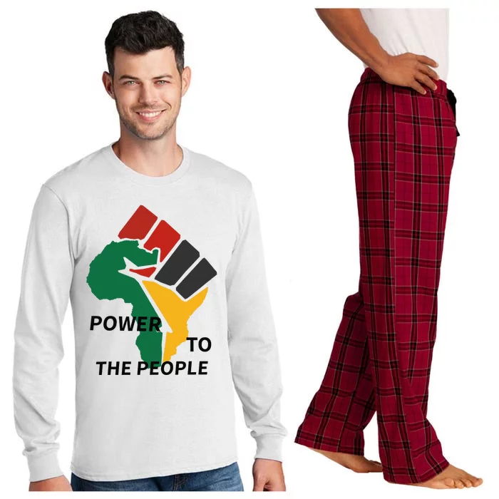 Power To The People Black Power Fist Civil Rights Unity Long Sleeve Pajama Set