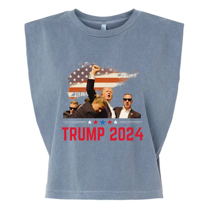 President Trump Trending Political Trump 2024 Election Garment-Dyed Women's Muscle Tee