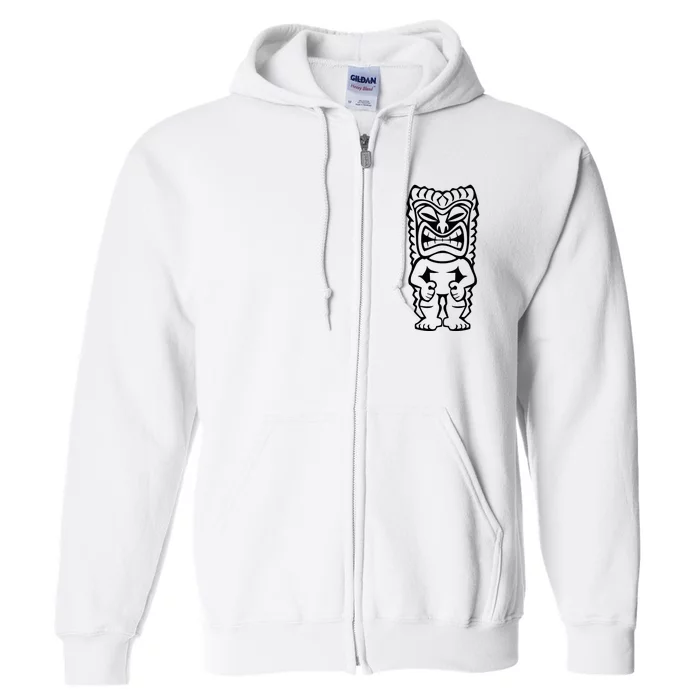 Polynesian Tribal Tiki Full Zip Hoodie