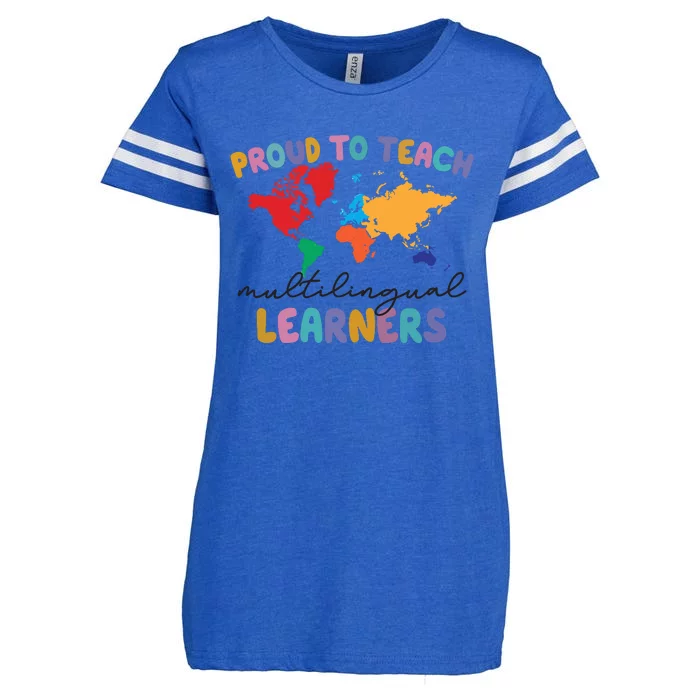 Proud To Teach Multilingual Learners Enza Ladies Jersey Football T-Shirt