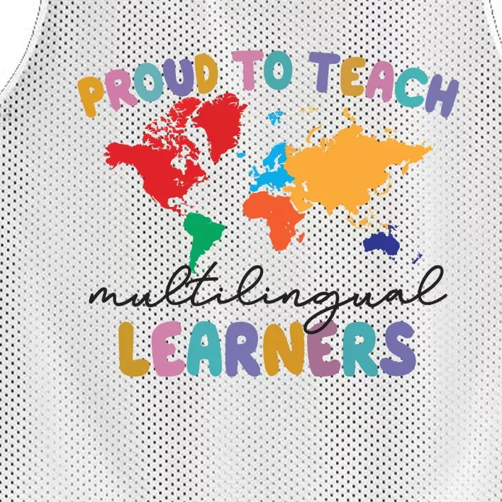 Proud To Teach Multilingual Learners Mesh Reversible Basketball Jersey Tank