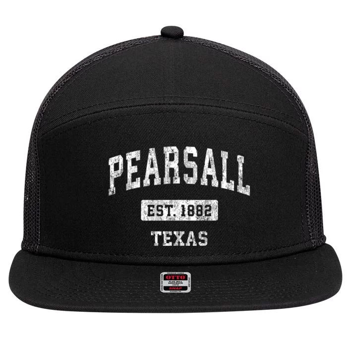 Pearsall Texas Tx Vintage Sports 7 Panel Mesh Trucker Snapback Hat