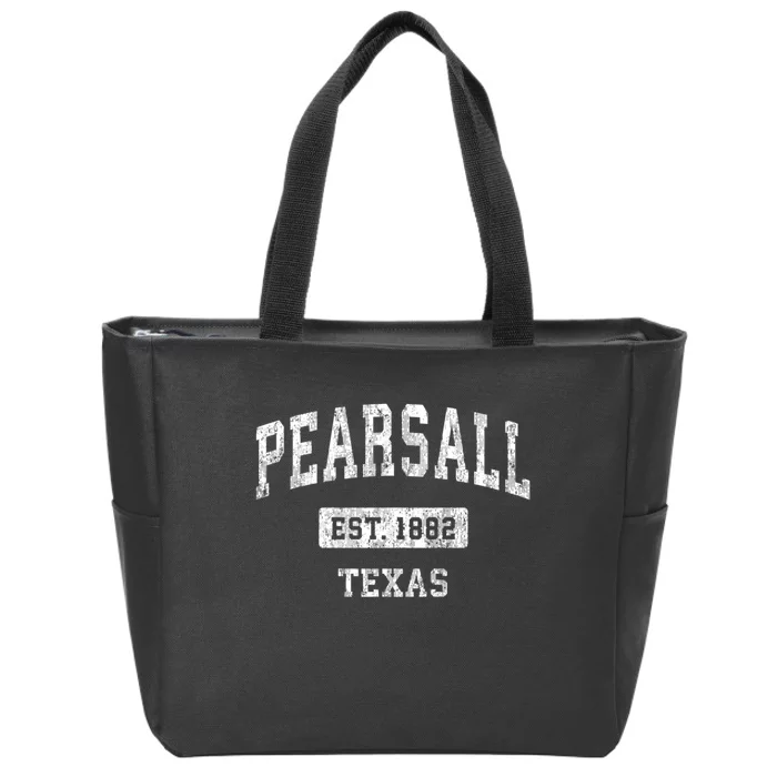 Pearsall Texas Tx Vintage Sports Zip Tote Bag