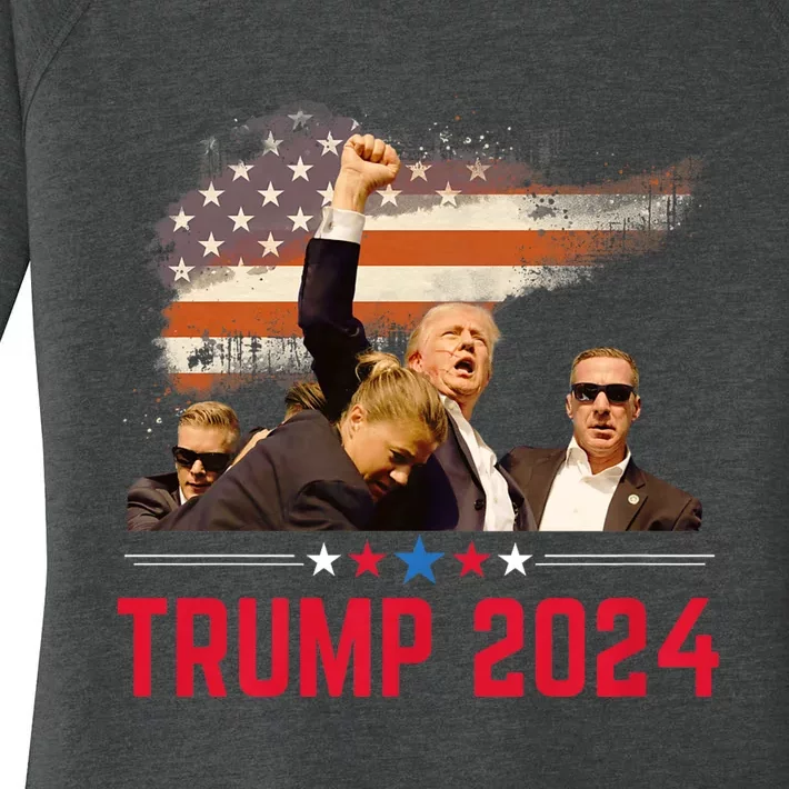 President Trump Trending Political Trump 2024 Election Women's Perfect Tri Tunic Long Sleeve Shirt